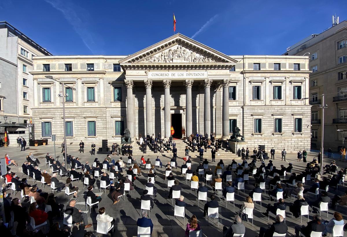 Una imagen del acto institucional del año pasado en el Congreso de los Diputados. EUROPA PRESS