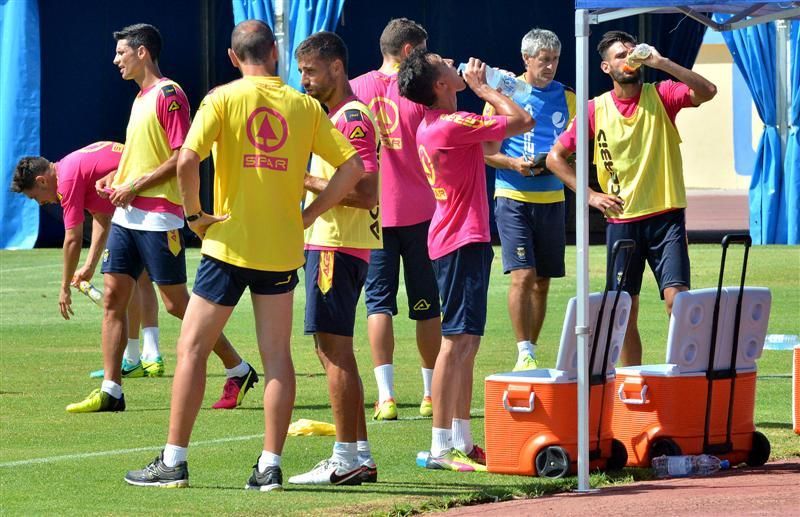 Fase final del entrenamiento de la UD Las Palmas