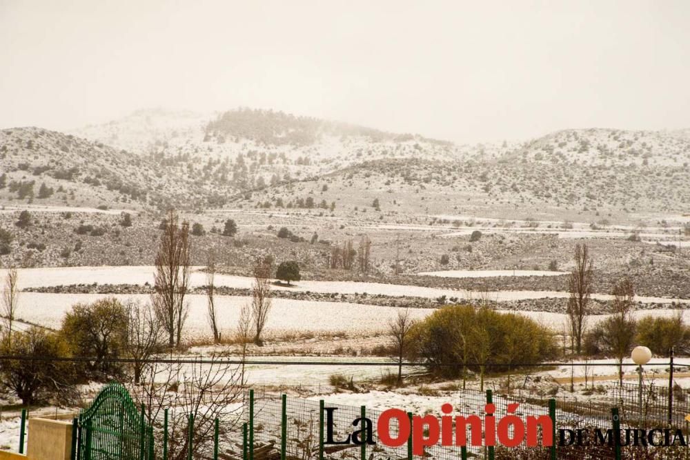 Nieve en las pedanías altas del Noroeste