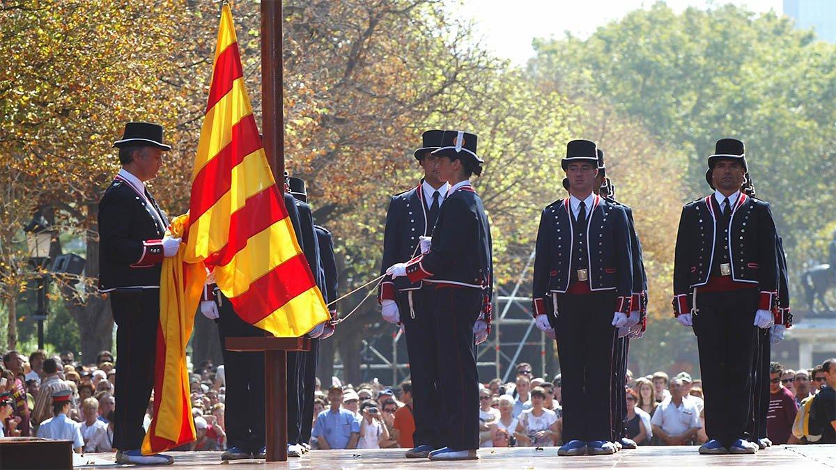 Acto institucional de la Diada de Catalunya en el parque de la Ciutadella de Barcelona, el 11 de septiembre del 2006