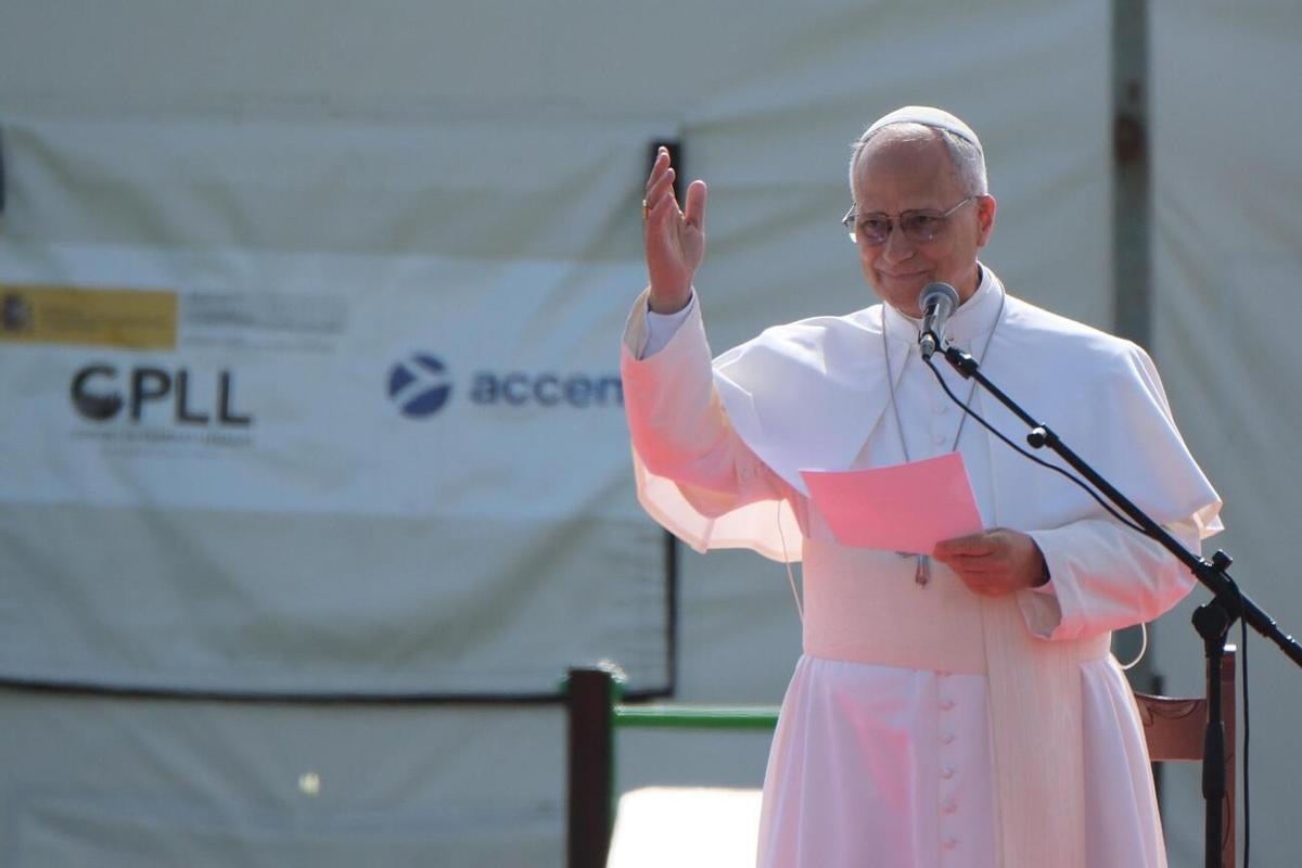 Acto del papa León XIV en el Centro de Acogida de Migrantes en Las Raíces, en La Laguna (Tenerife)
