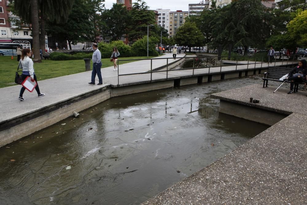 Recogen más de 75 kilos de cangrejo rojo americano en un estanque de Gijón