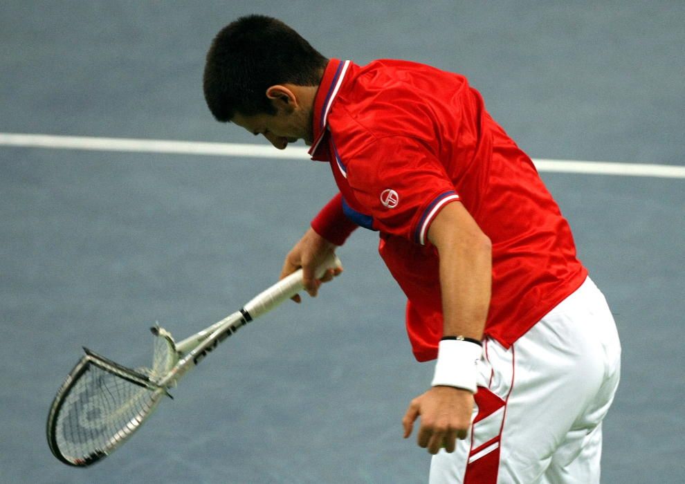 Otras imágenes de pérdida de nervios de Djokovic