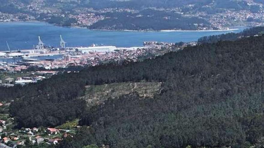 Vista aérea de los montes de San Xulián.  // S.A.