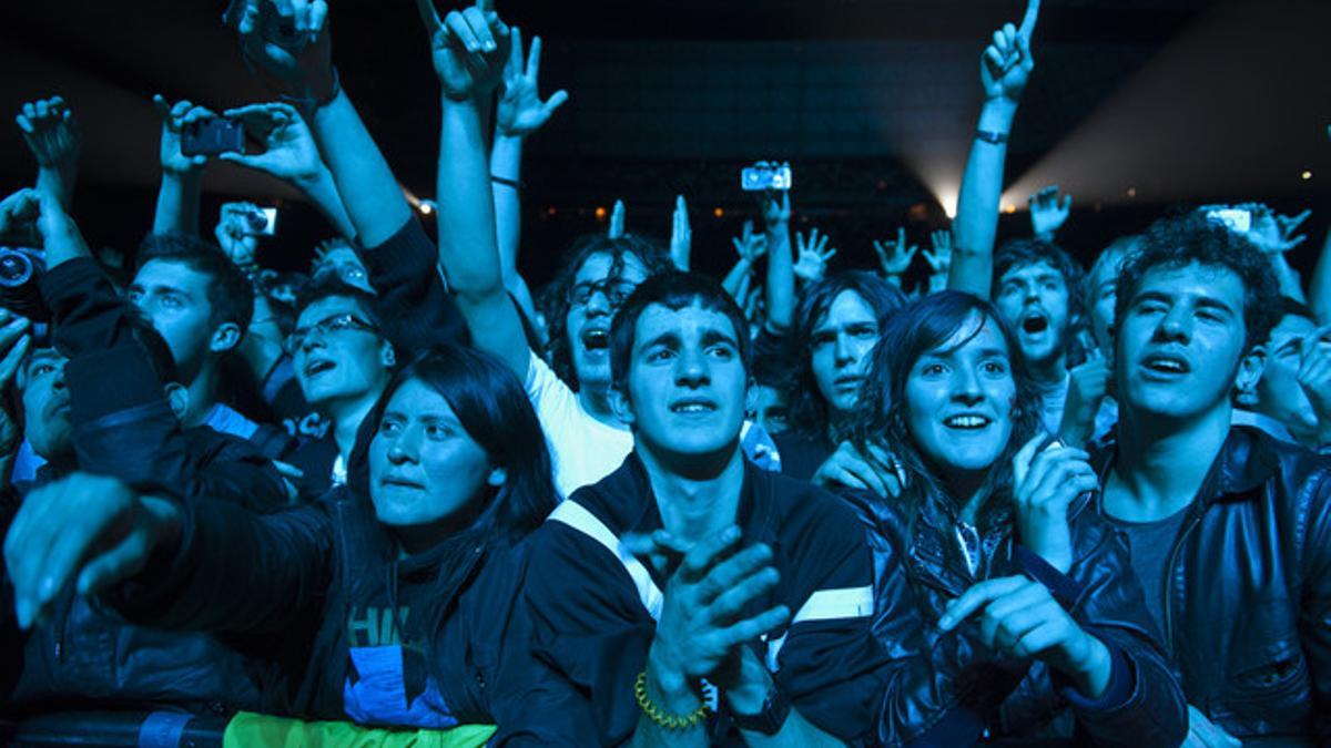 La euforia del público durante el concierto.