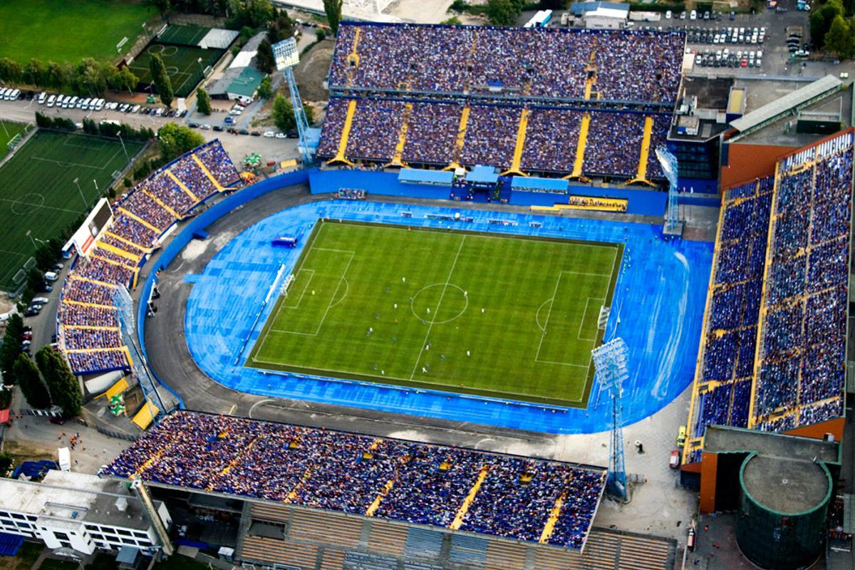 Estadio Maksimir, en una imagen anterior al temblor del 2020.