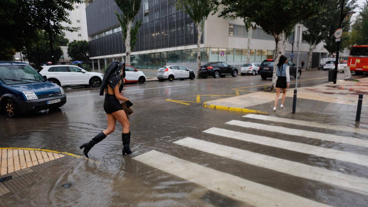 Imágenes de la lluvia en Ibiza