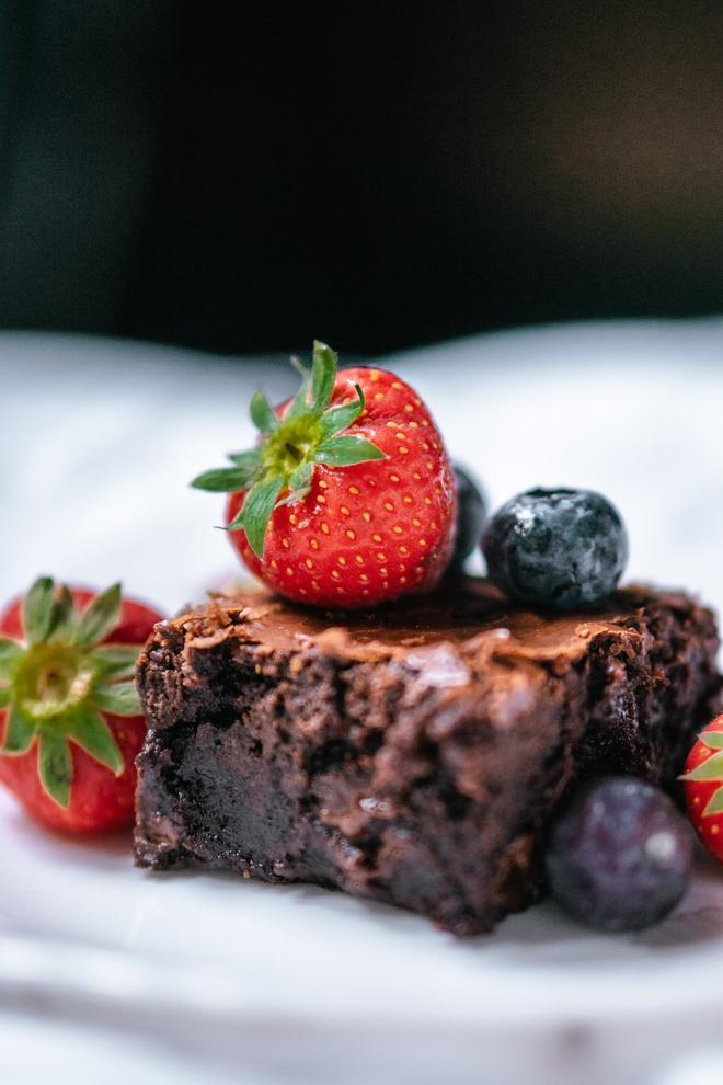 Brownie de chocolate bajo en calorías