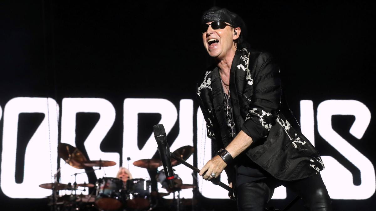 Klaus Meine, vocalista de Scorpions, en un concierto en Madrid en 2019
