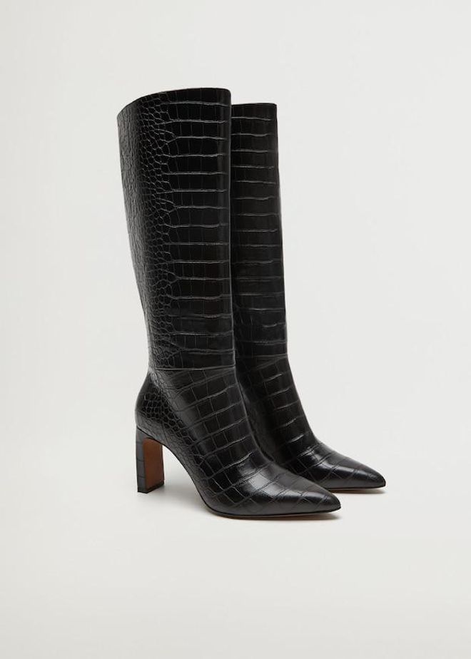 Botas efecto piel de cocodrilo, de Mango