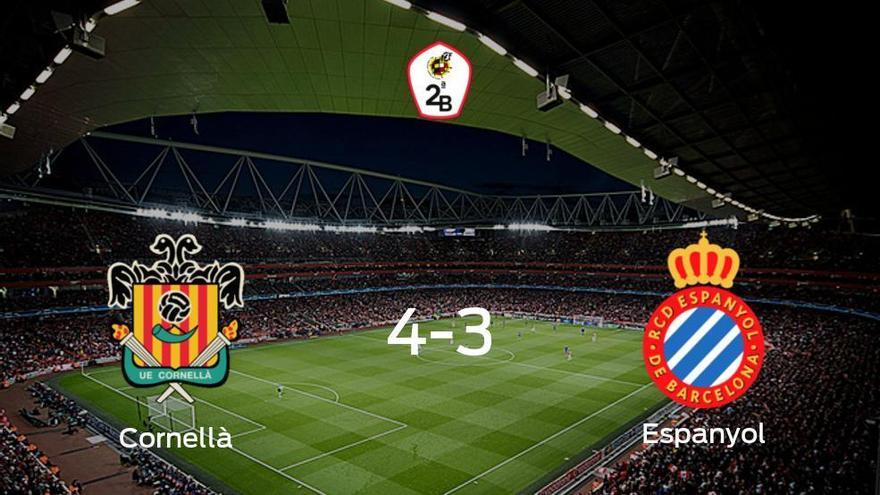 El Cornellà gana 4-3 en su estadio frente al Espanyol B