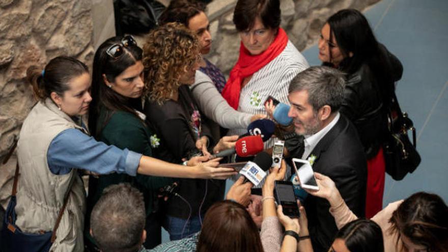 Fernando Clavijo, en una rueda de prensa