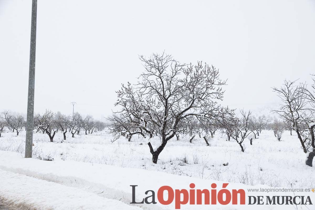 Continúa la nevada en las zonas altas de la comarca del Noroeste