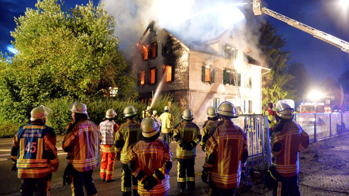 Brand in geplanter Asylunterkunft in Baden-Württemberg