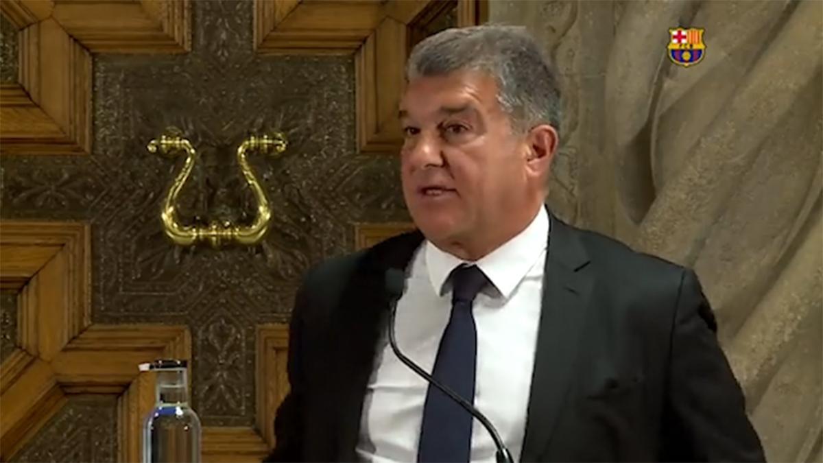 Joan Laporta explica las últimas novedades del Espai Barça