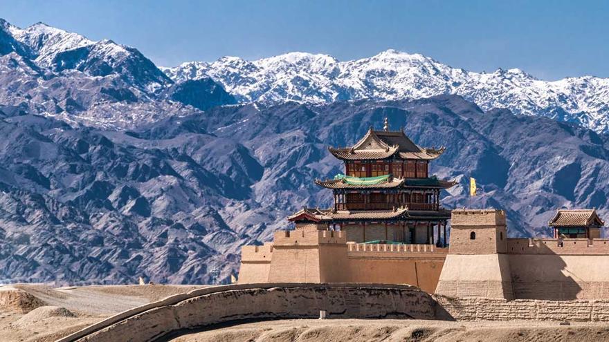 Imagen de la cordillera de la provincia de Gansu, al sur de China.