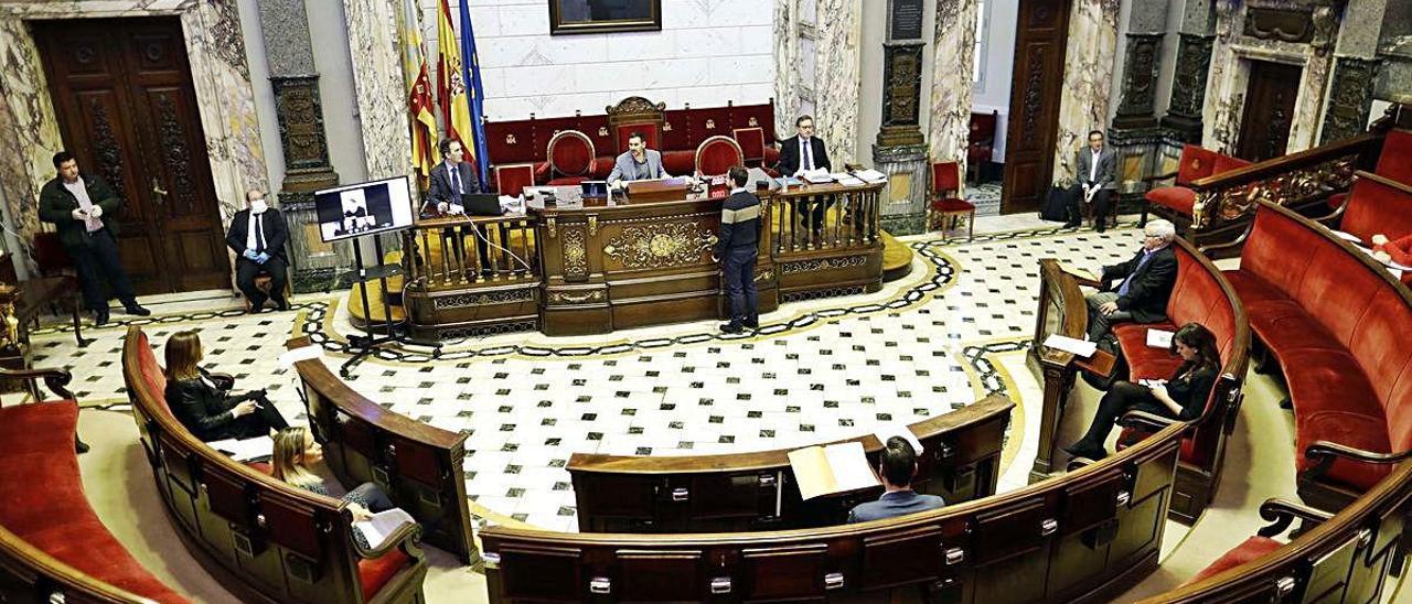 Imagen del último pleno celebrado en el Ayuntamiento de València