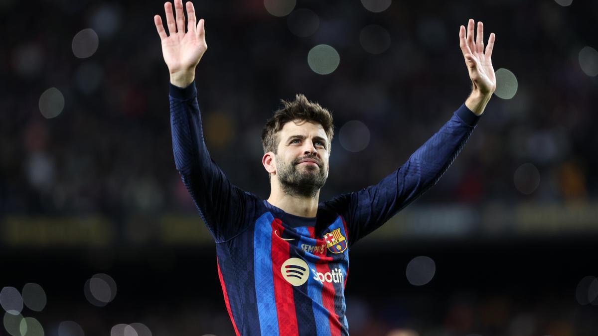 Piqué, durante su partido de despedida.