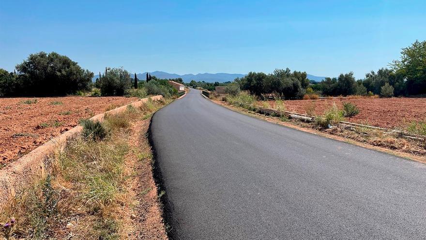 Finalizan las obras de reasfaltado del camino Pla de Calbo y de los Frares