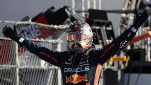 Verstappen, tras su triunfo en México.