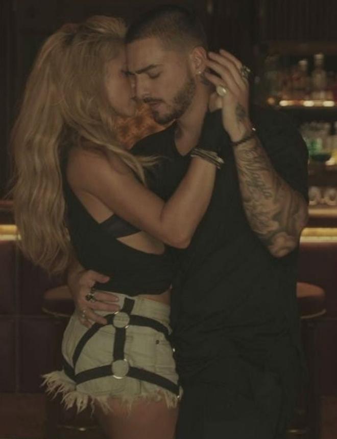 Shakira y Maluma en el vídeo de 'Chantaje'