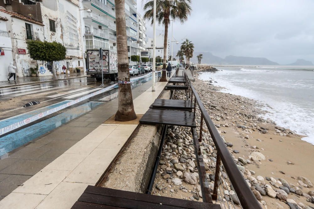 Consecuencias del temporal en Altea y l'Albir