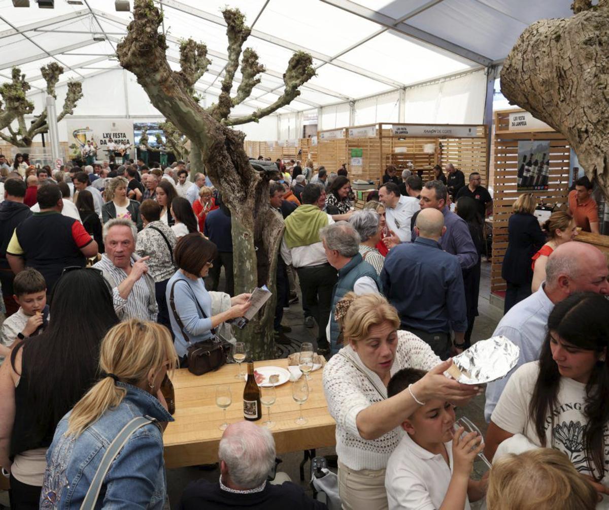 Un momento de la fiesta de la lamprea del pasado año.