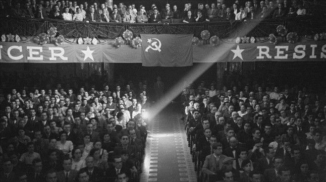 Asamblea del PSUC, en abril de 1938