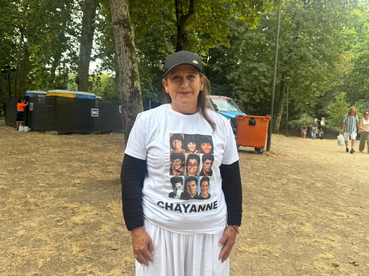Rocío Cruz, con su camiseta de Chayanne.
