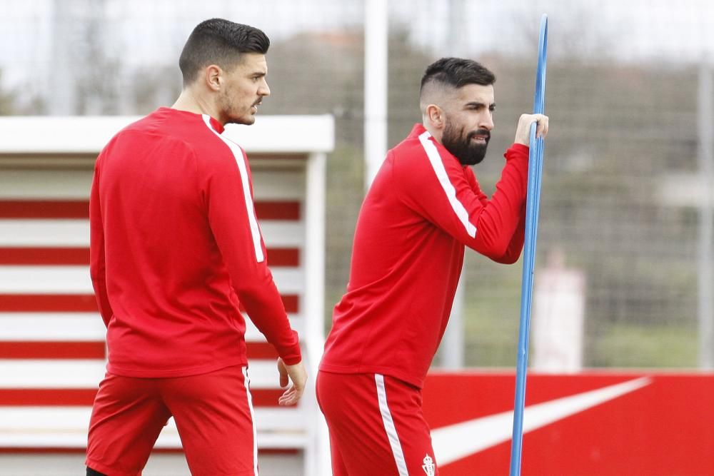 Entrenamiento del Sporting.