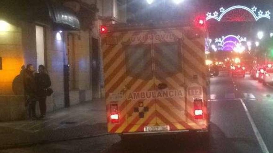 Los servicios médicos, en el lugar del accidente.