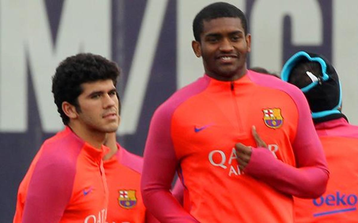 Aleña y Marlon, en el entrenamiento