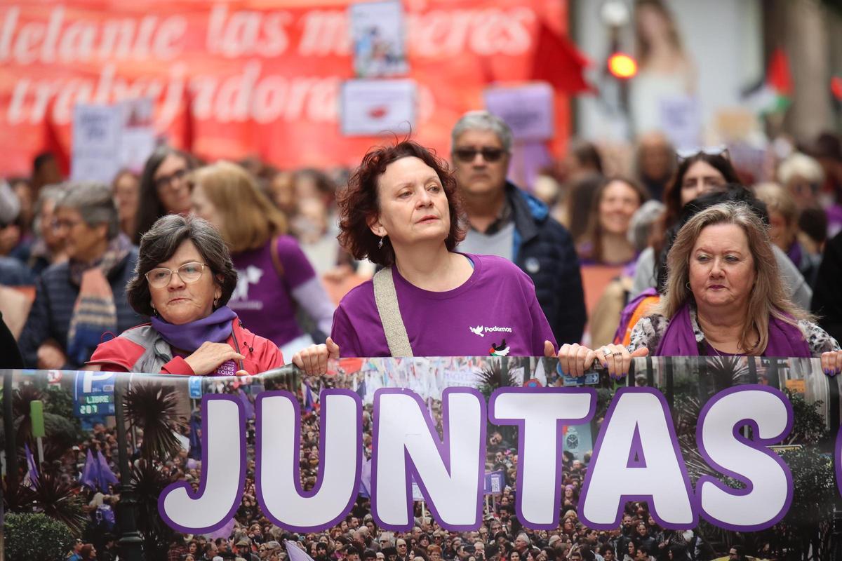 Las imágenes de la manifestación del 8M en Murcia Las imágenes de la manifestación del 8M en Murcia