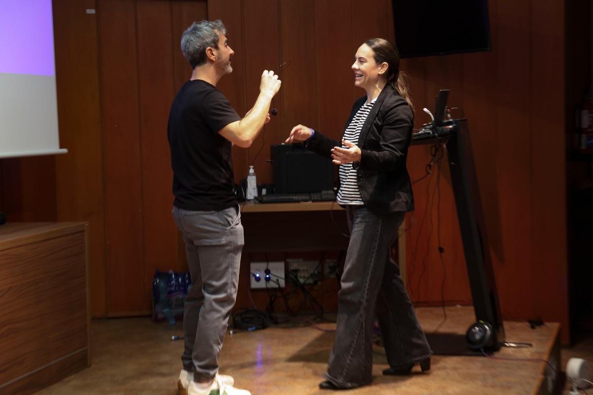 Otro momento de la sesión de ayer.