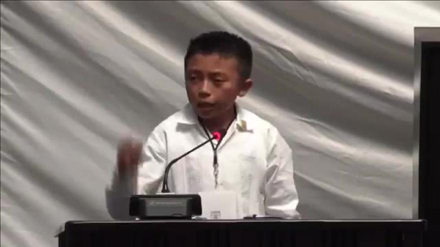 El discurso de un niño líder