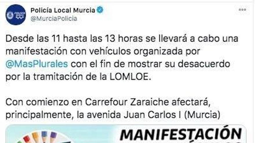 El PSOE denuncia el uso de las redes de Policía Local para promover la manifestación &#039;anti ley Celaá&#039;