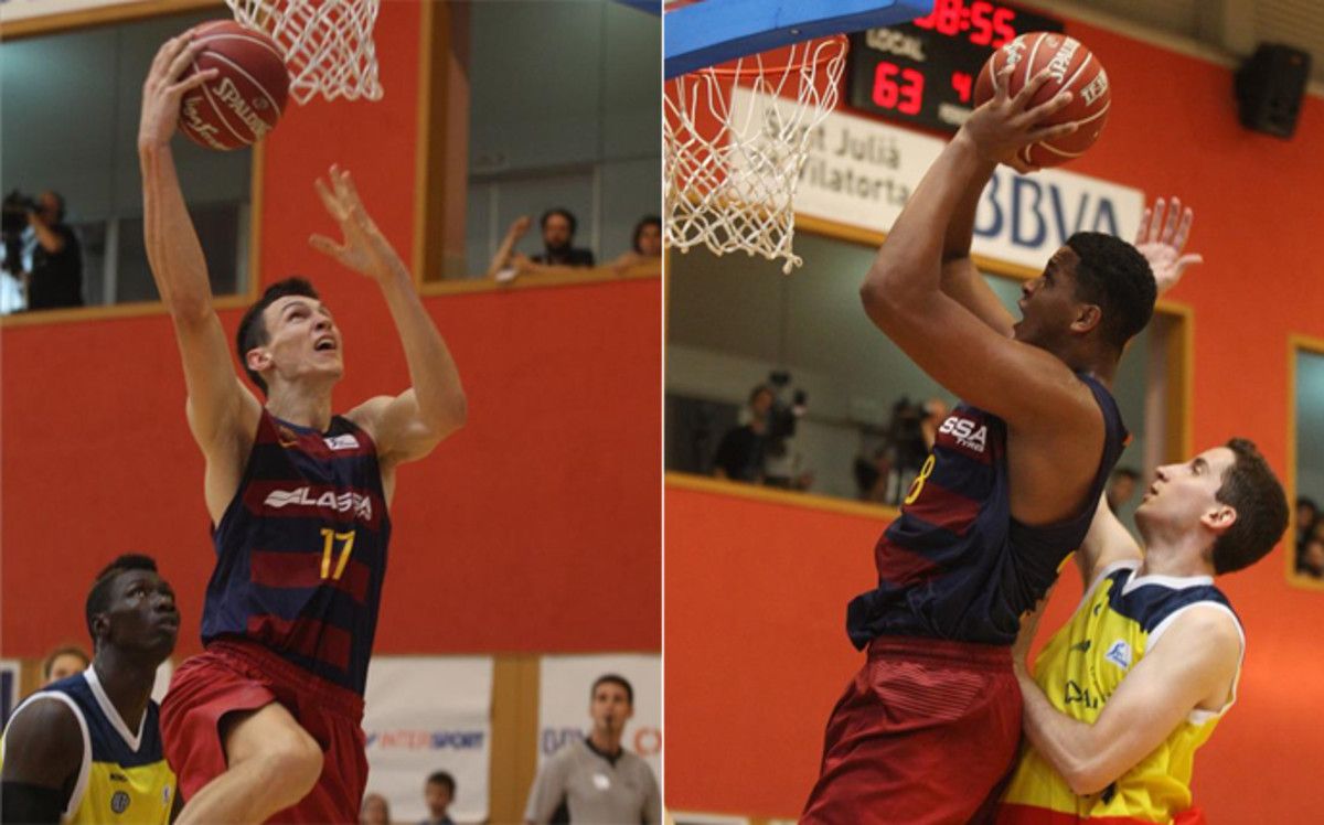Rodion Kurucs y Wesley Sena, dos valores del Barça Lassa que están destacando en el inicio de la pretemporada