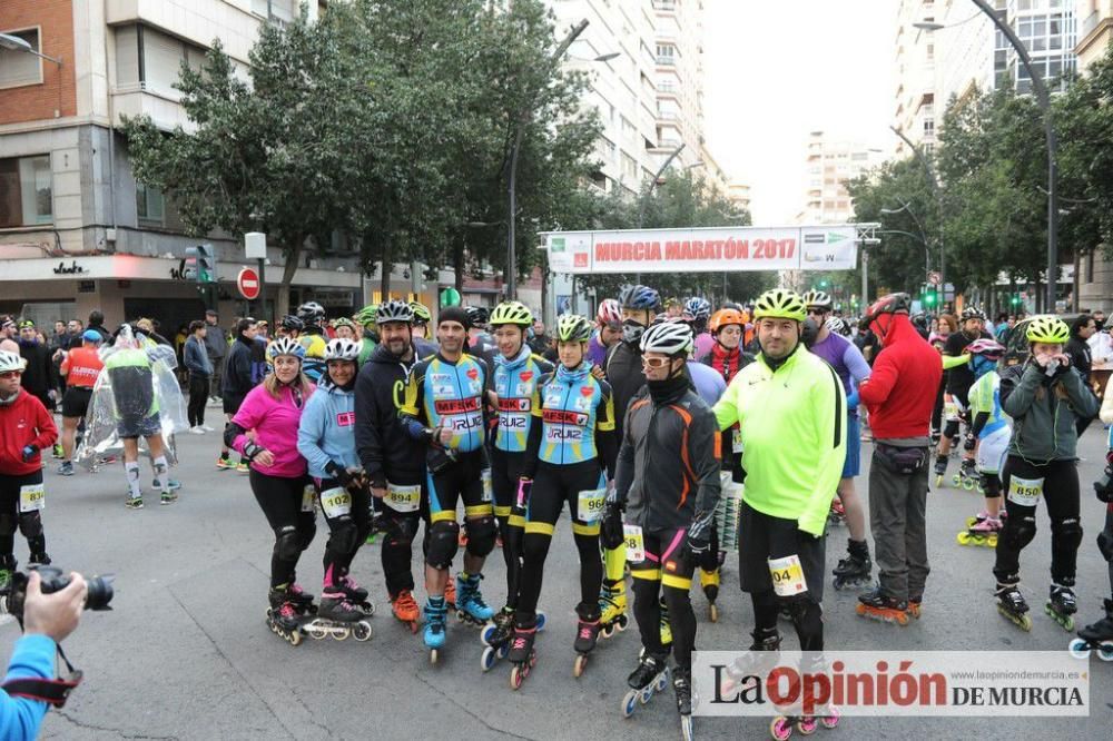 Murcia Maratón. Salida patinadores