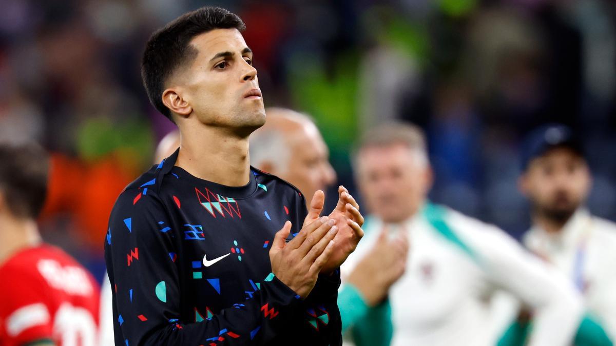 Joao Cancelo, con la selección de Portugal