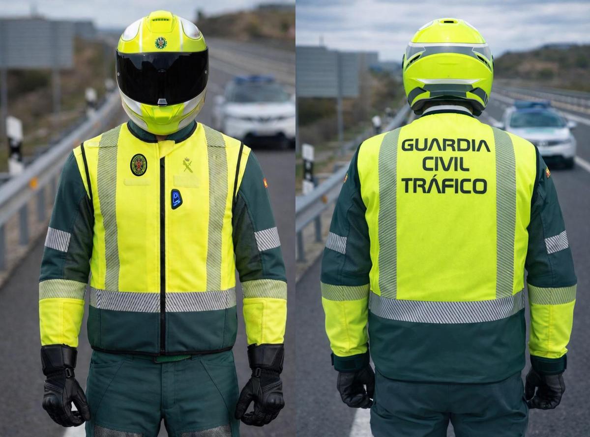 Los chalecos con airbag diseñados por Sagres para los motoristas de la Guardia Civil de Tráfico