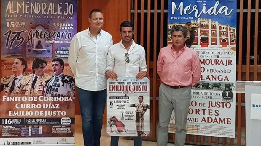 Emilio de Justo invitará a 200 jóvenes a sus faenas en Almendralejo y Mérida