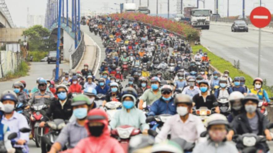 Intens trànsit de motocicletes a Ciutat Ho Chi Minh, al Vietnam
