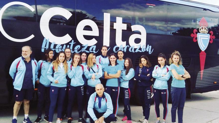 El equipo del Atletismo Femenino Celta desplazado a Valladolid este fin de semana. // @CeltaAtletismo