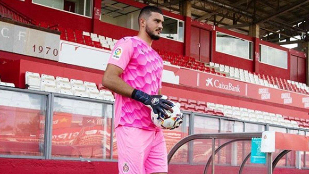 Muric en su presentación con el Girona