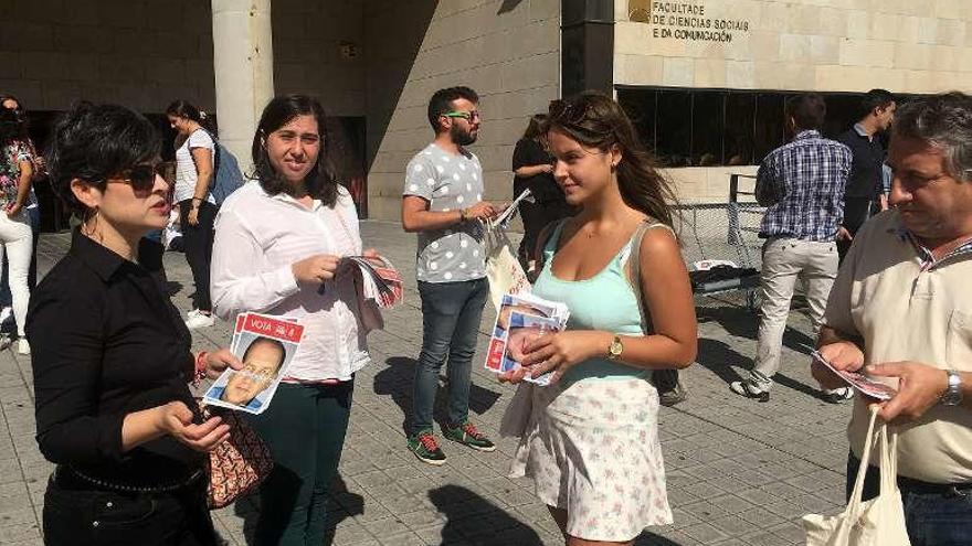 Patricia Vilán en el acto celebrado en el campus pontevedrés. // G. S.