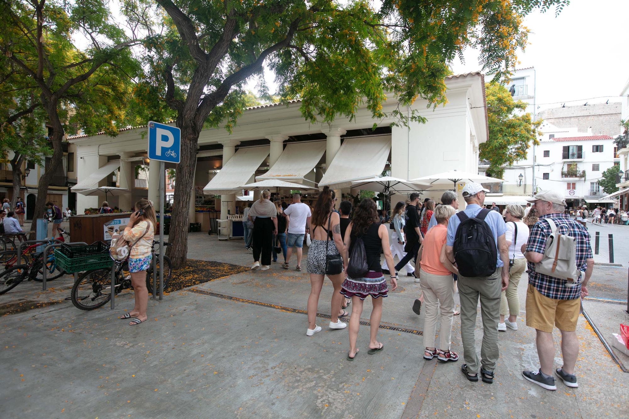 Galería de imágenes de la masificación de turistas en la ciudad de Ibiza a principios de junio