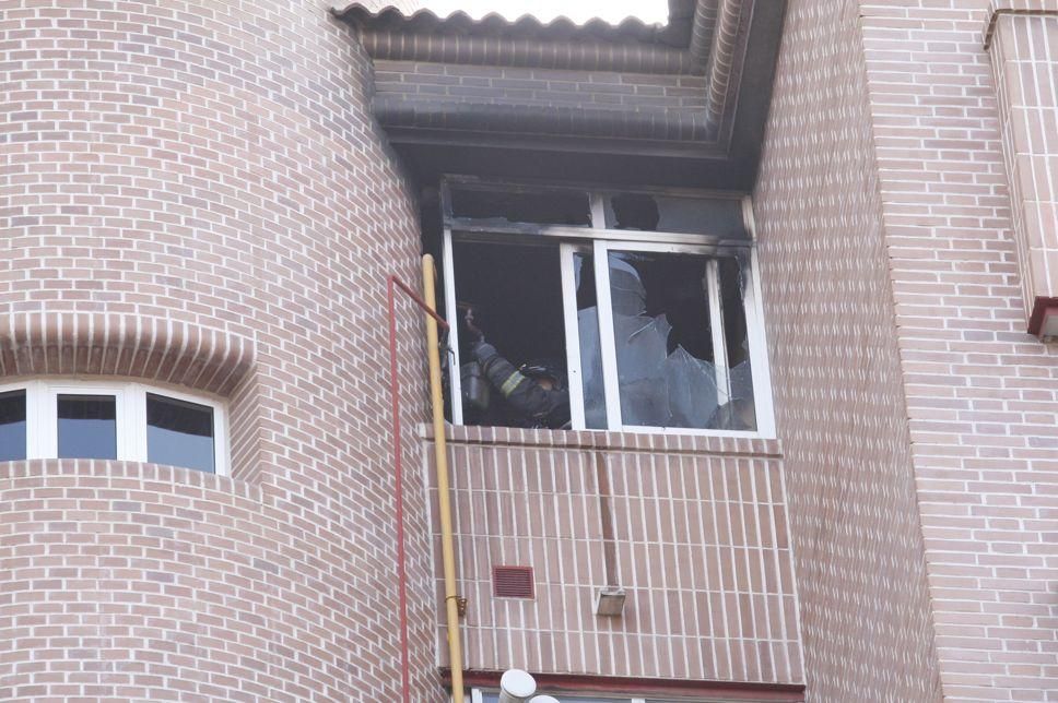 Incendio en una casa en San Antón