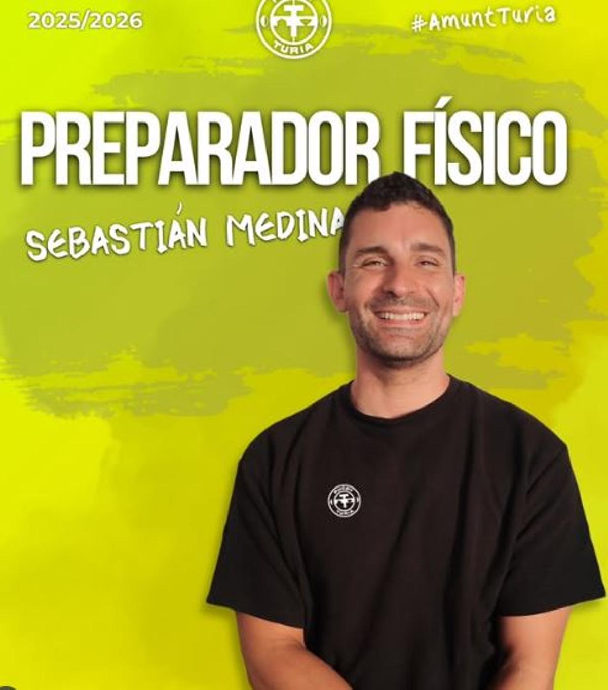 Sebastián Medina será el Preparador Físico.