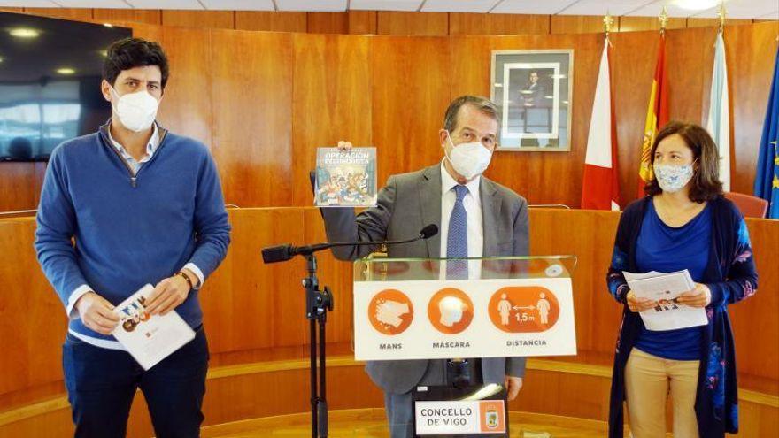 Rosendo, Caballero y Mauleón en la presentación del libro.