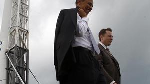 Obama i Musk, a Cap Canaveral.